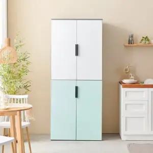 C3394 광폭 냉장고형 4도어 수납장 800 6colors 착불