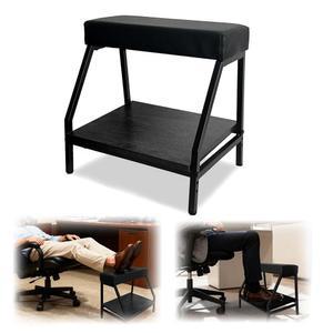 DOLEMDUO 책상 발판 아래 이중 스텝 - 15.7인치 인체공학적으로 조절 가능한 사무실용 발 의자, 허리 및 엉덩이 압력 , 편안한 홈 오피스 컴퓨터 받침대