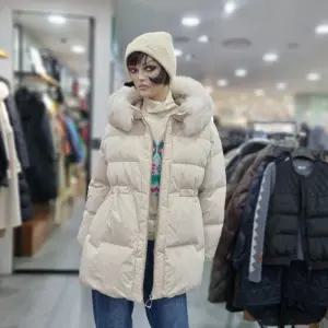 베네통/애플아울렛/페이지 폭스퍼 중기장 구스 패딩/BAPD67461