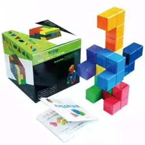 자석 소마큐브입체블록 7+활용메뉴얼 1부 입체 블록으로 기하학적 모양 약 240개 조합 가능