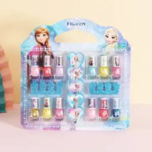 디즈니 겨울왕국 어린이매니큐어 12색 큐빅세트 수용성 유아네일아트 안나 엘사 크리스마스선물