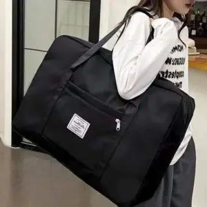 여행용 접이식 보스턴 토트백 생활방수 캐리어 부착 가방