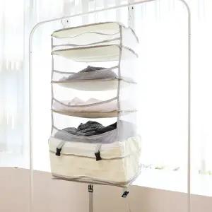 판매자특가 베르지아 4단 걸이형 부피 압축 파우치 여행용 파우치 여행용 캐리어 파우치