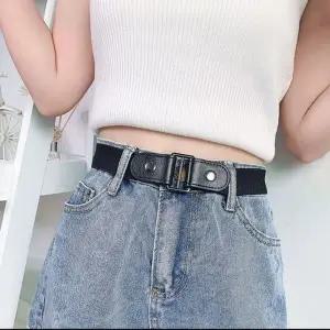 여성 벨트 허리띠 노버클 밴딩 히든 프리 여자가죽벨트