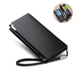 [굿야드] 카드수납 똑딱이 지퍼 소가죽 장지갑 세련 남친 선물