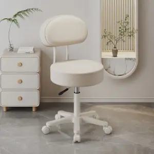 원형 보조의자 높이조절 미용실 의자 바퀴 병원 체어 스툴 네일샵 등받이