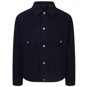 지이크 F/W 럭셔리 울 블렌디드 포켓 카라 네이비 블루종 PHM6002