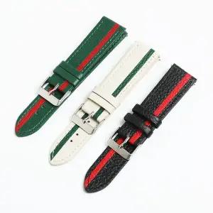 [골드스마일]갤럭시워치3 스트라이프 리얼 소가죽밴드 스트랩 시계줄 41mm 45mm