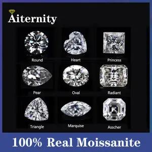 모이사나이트 느슨한 스톤 D 컬러 VVS1 랩 그로운 슈퍼 화이트 인증 에메랄드 모이사나이트 원석 팬시 컷