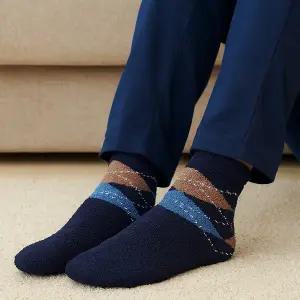 [보슈아]남성 수면양말5족 컴퓨터 세침 보온양말 겨울 국내산