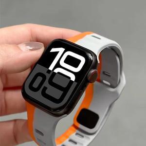 애플 워치용 실리콘 스트랩 46mm 스포츠 밴드 iWatch Ultra 3 2 시리즈 11 10 9 8 7 6 SE3 5 4