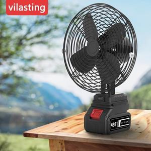 8인치 캠핑 팬 무선 야외 낚시 데스크탑 여행 휴대용 금속 강한 바람 호환 Makita 호환 20V 배터리