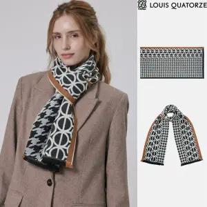 루이까또즈 캐시미어 빈티지체크 울 혼방 머플러 2BHW571 목도리