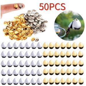 50pcs 낚시 숟가락 회 전자 블레이드 탄소 메탈 구리 니켈  공예 미끼 도구 하드 액세서리 Plaice