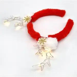 크리스마스 루돌프 LED 머리띠 레드 파티소품