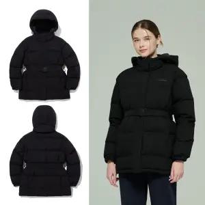 [HIT!]인터크루 핏이 예쁜 여성 허리 벨트 오리털 덕다운 패딩 점퍼 ITY4UD54A