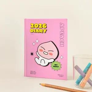 서락 카카오 2026 날짜형 양장 다이어리 어피치 업무용다이어리