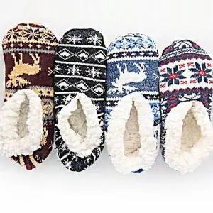 여성 털 양말 두꺼운 논슬립 겨울 여성 방한 양말 안감 수면 남성 덧신