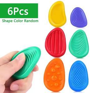 성인용 5/6/12개입 피젯 토이 텍스처드 센서리 실리콘 스톤 팔찌 반지 자폐아 진정 스트레스 완화 장난감