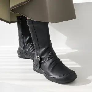 지쎄수제화 천연고트가죽 기모안감 일런 미들부츠