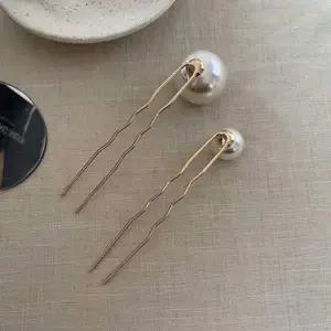 여자 비녀 포인트 진주 머리 헤어 악세사리 올림머리
