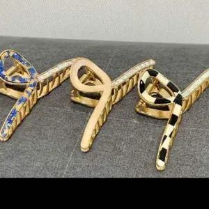 집게핀 큐빅 올림머리 반머리 헤어핀 리본