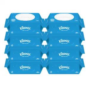 크리넥스 코튼클린 오리지널 물티슈 캡 90매 x8개