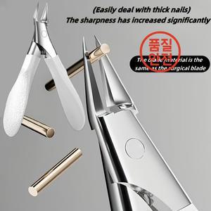 스테인리스 스틸 손톱깎이 전문가용 다기능 노동 절약형 정밀 팁 가위 내성 발톱용