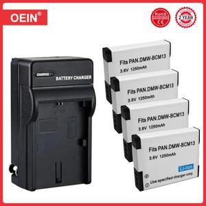 파나소닉용 DMW-BCM13 배터리 루믹스 DMC-TZ41 TZ70 1250mAh 4 개