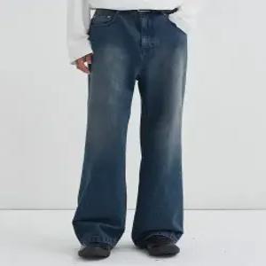 드로우핏 drawfit 리버티 와이드 플레어 데님 팬츠 BLUE