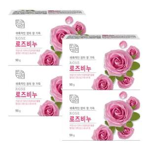 무궁화 자연미인 로즈비누 90g 4개