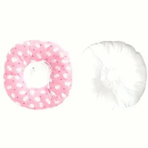 반려동물 도넛 쿠션 넥카라 핑크래빗 L 애완동물 베개 목 보호대 반려 인형 원형 패드