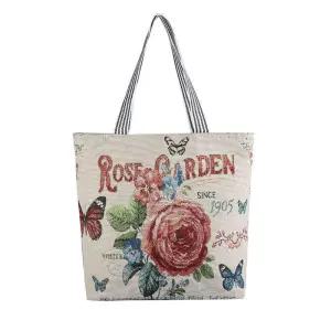 캔버스 자카드 숄더 에코백 대학생 여성 토트백 기저귀가방