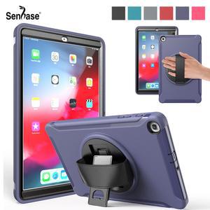 어린이 안전 충격 방지 PC 및 TPU 콤보 핸드 스트랩 스탠드 커버, 삼성 갤럭시 탭 A 10.1 2019 SM-T510 SM-T515 케이스