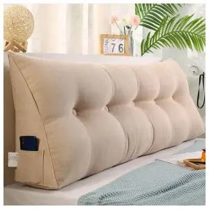 침대 삼각 등받이쿠션 150cm(아이보리)