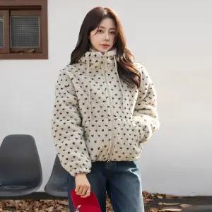 [피핀] 윈터 하트 뽀글 후드 점퍼 #66713