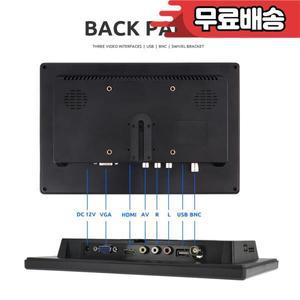 BINWEI 10.1인치 휴대용 모니터 미니 TV 컴퓨터 LCD HD 화면 디스플레이 비디오 입력 보안 자동차 VGA AVI