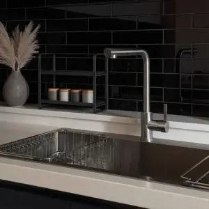 루미움 엠보싱크볼 사각씽크볼 인셋 사각볼 싱크대 교체 시공 LUS 860