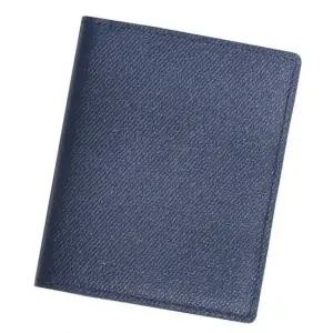 웍스 천연소가죽 남성 슬림 반지갑 GS905 네이비G