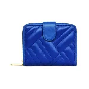 동전지갑 지퍼 카드 미니 반지갑 퀼팅 지갑 블루