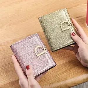 동전 고정클립 중지갑 소가죽 리얼 3단 카드 진주펄