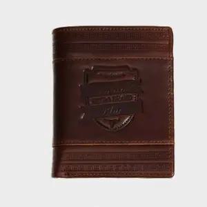 중지갑 남자 반지갑 클래식 동전 카드 지갑 브라운
