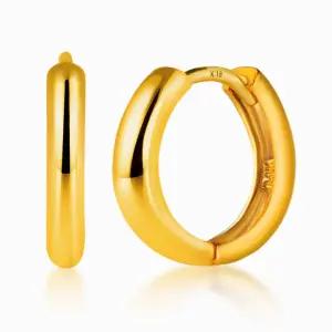 [한국금다이아몬드] 순금 24K 귀걸이 링 베이직 원터치 소