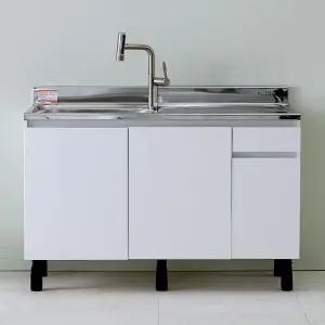 하우싱크 스텐 싱크대 1200 개수대 싱글볼(좌볼)