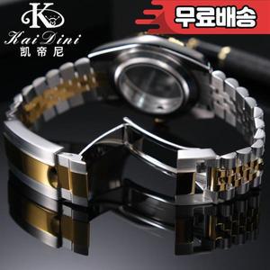 롤렉스 Datejust 시계 케이스 NH35 무브먼트 용 36mm/39mm 사파이어 유리 패션 방수 스테인레스 스틸 밴드