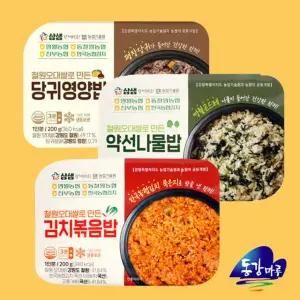 [영월농협] 철원오대쌀로 3종 즉석밥 6팩(나물밥+영양밥+김치볶음밥 각200gx2팩)