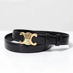CELINE  25FW TRIOMPHE BELT IN SMOOTH CALFSKIN  45AK93A01 38NO)  스무스 카프스킨 트리옹프 벨트)