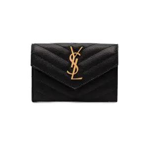 26SS 금장 플랩 카드지갑 블랙 414404 BOW01 1000