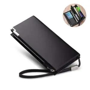 카드수납 똑딱이 지퍼 소가죽 장지갑 세련 남친 선물