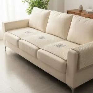 윤슬홈데코 논슬립 순면 쇼파패드 3인용 4인용 돌 패브릭 쇼파매트 엔틱로즈